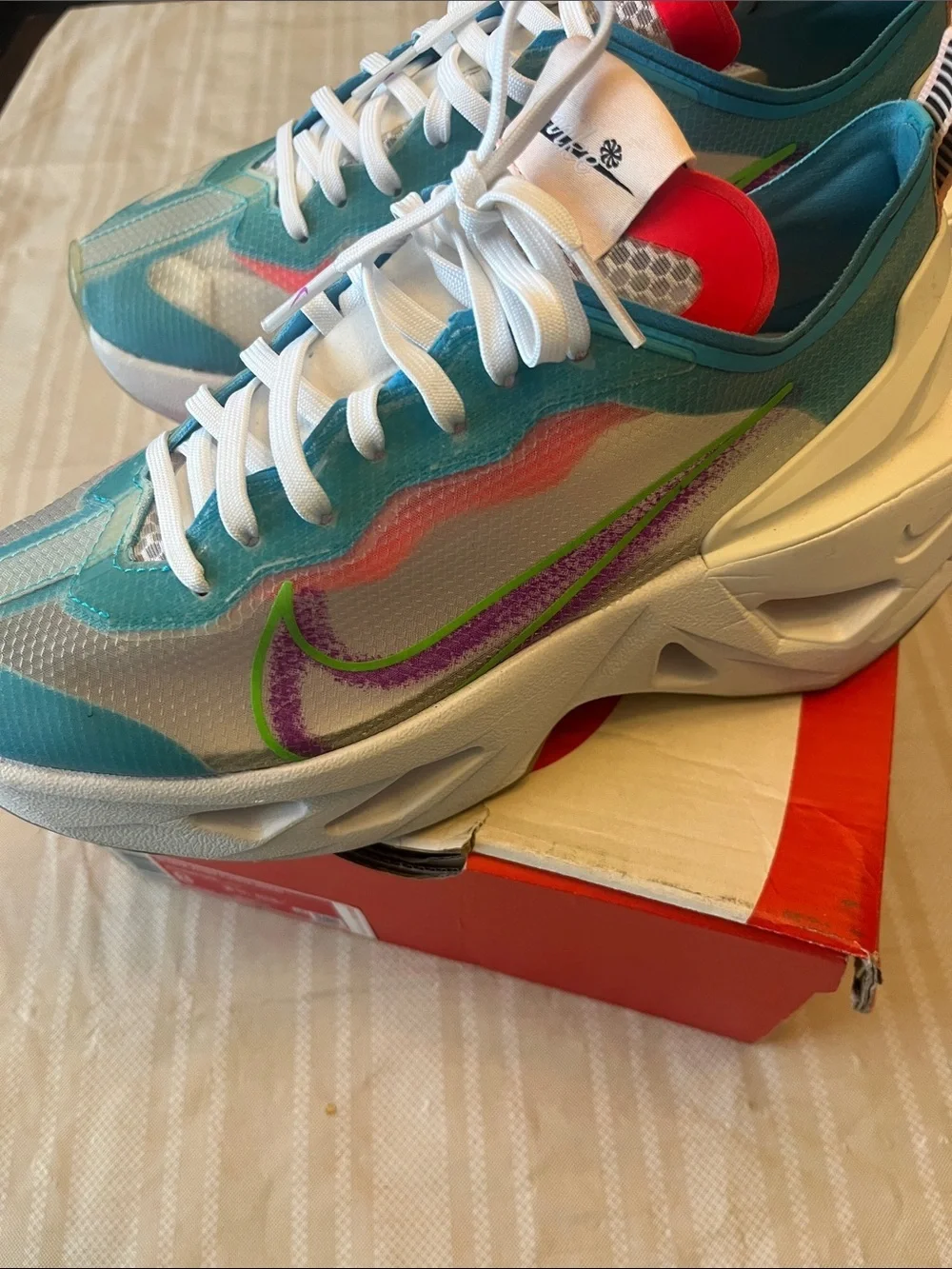 Nike Teal Multicolor React-Style Sneakers